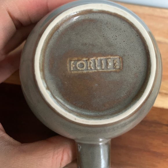 ⭐️ RusticTwo-tone ceramic stoneware Tea/Coffee Cups w/ handle 2pcs set - Picture 8 of 8